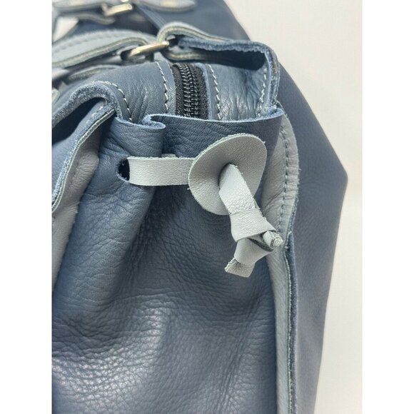 Cuir & Terre two tone Leather shoulder bag matching coin purse Made in France - Picture 10 of 16